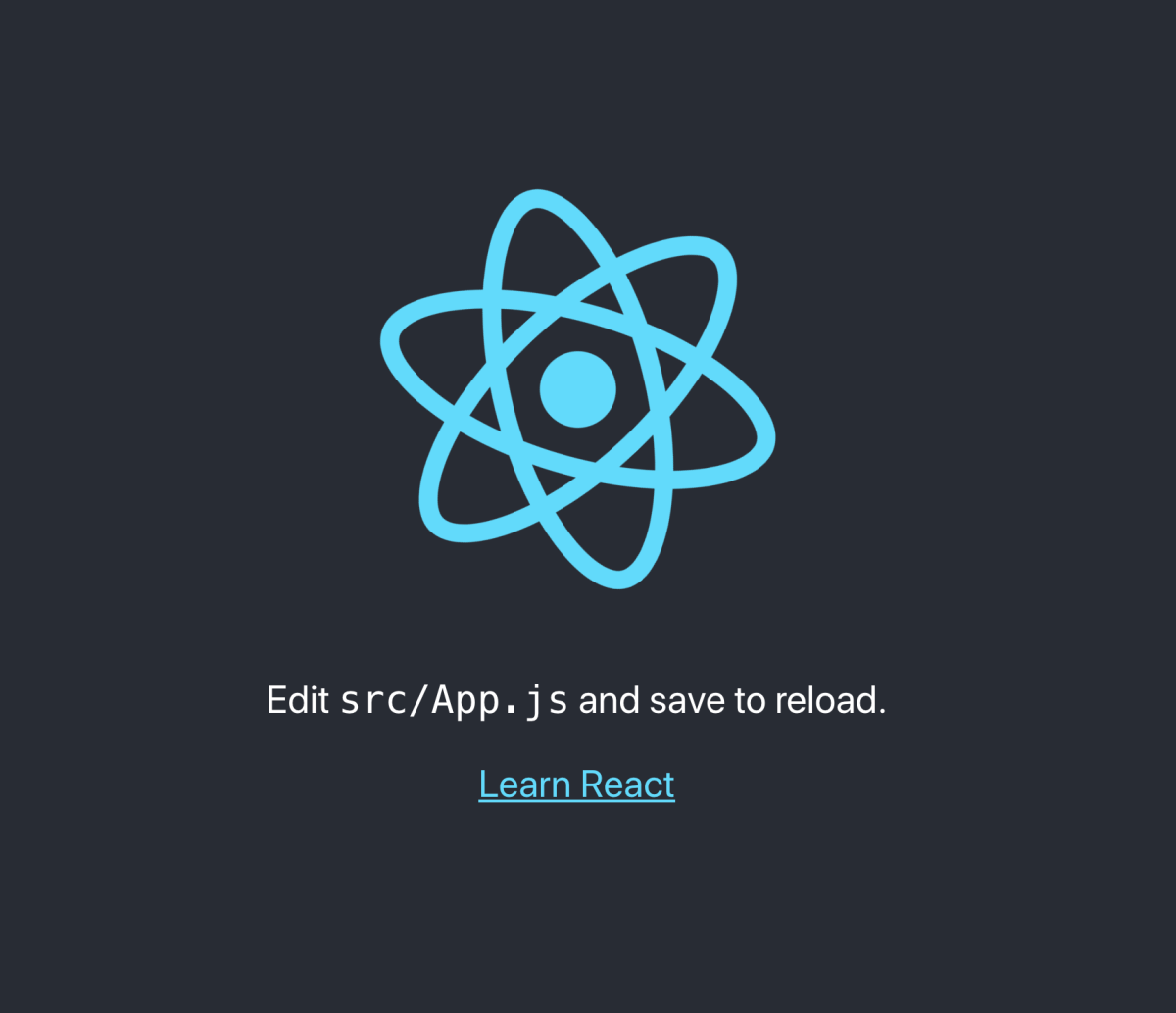 Create React App welcome page.