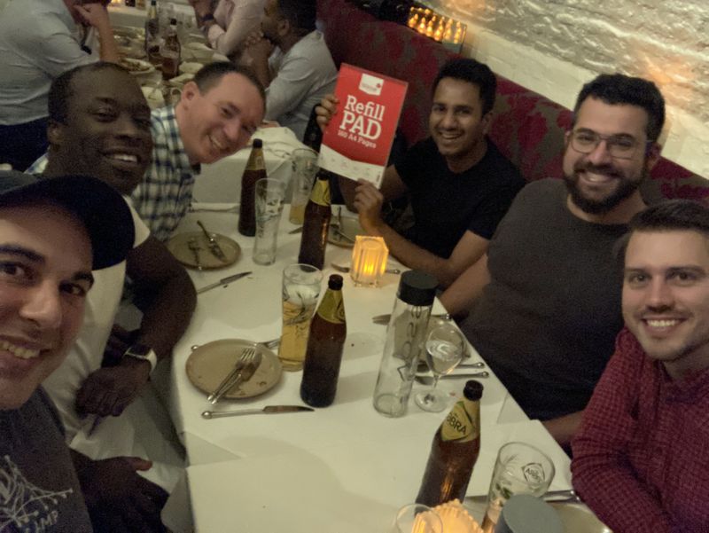 A bunch of us at a pub