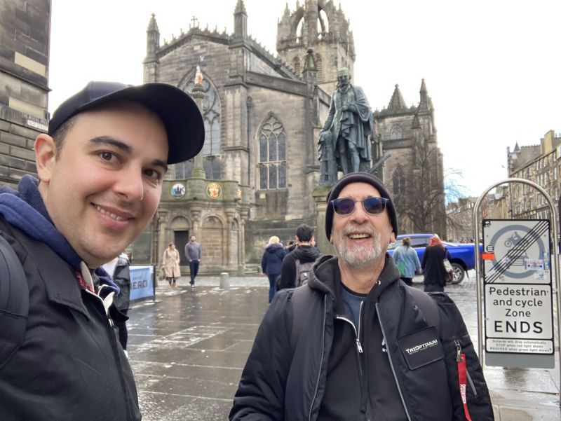Me and My dad by Edinburgh Castle