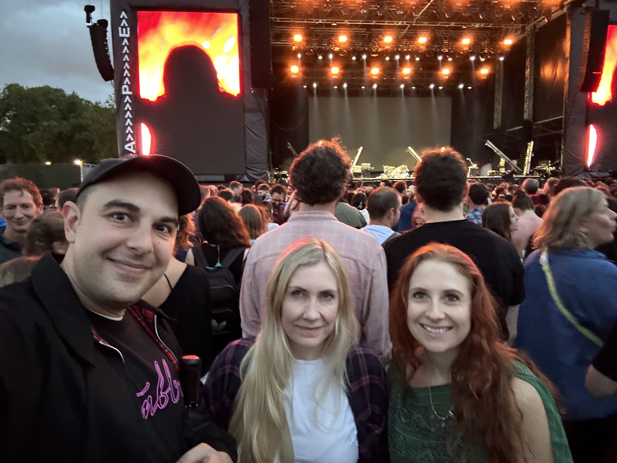 The three of us at a concert